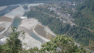 Hayuliang settlement seen from above